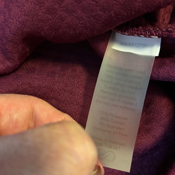 CALIA by Carrie Underwood Cloud Extended Neck Pullover Burgundy Sweater Sz 1X - Picture 6 of 8